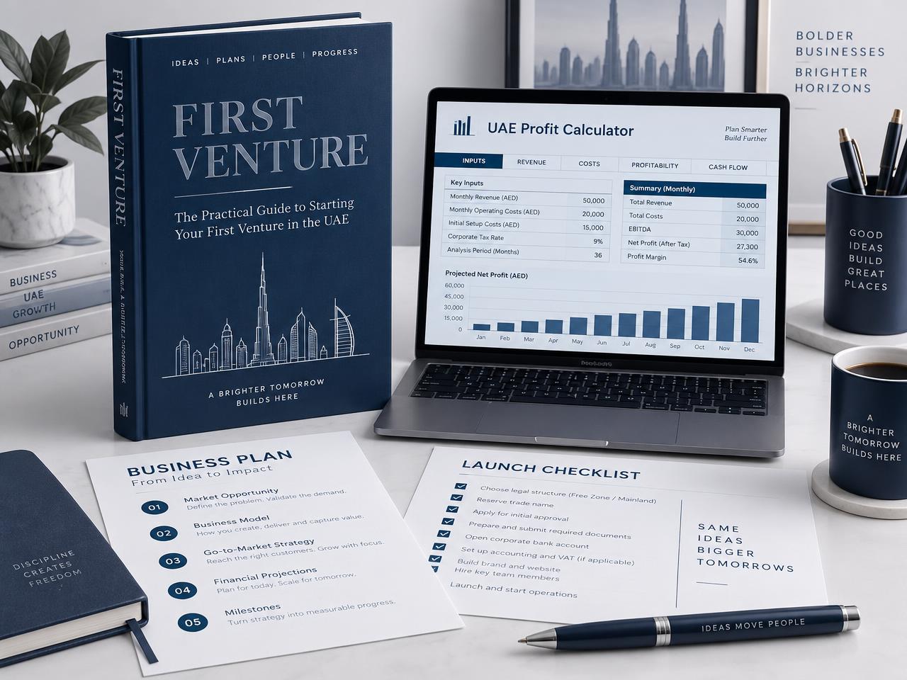 First Venture starter kit: guide, profit calculator and launch checklist